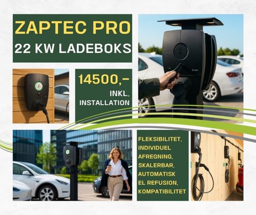 Zaptec Pro ladestander til boligforening og erhverv