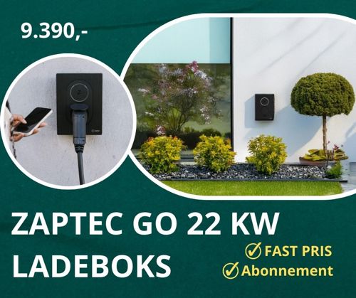 Zaptec Go 22 kW ladeboks